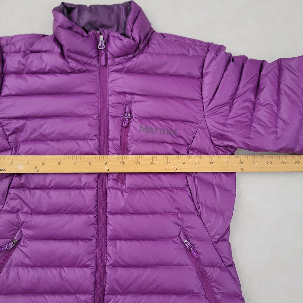 Marmot Womens Quasar Lightweight Down Puffer Jacket Small Purple Grape Excellent - Picture 11 of 12